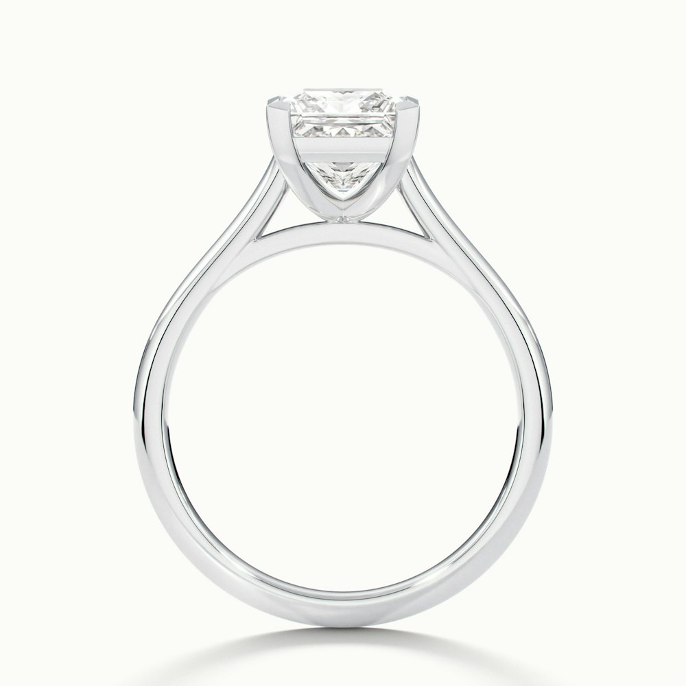 Frey 5 Carat Princess Cut Solitaire Lab Grown Diamond Ring in 10k White Gold