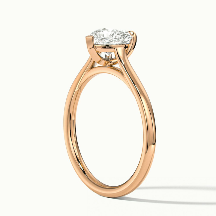 Esha 5 Carat Heart Shaped Solitaire Lab Grown Diamond Ring in 18k Rose Gold