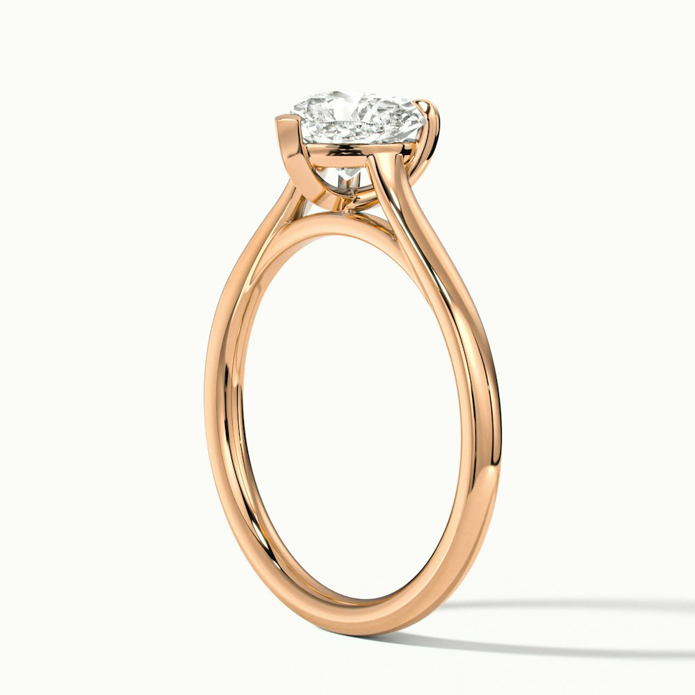Esha 2 Carat Heart Shaped Solitaire Lab Grown Diamond Ring in 14k Rose Gold