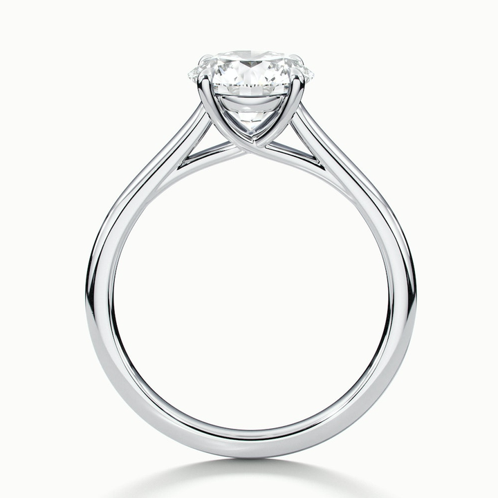 Elena 1 Carat Round Solitaire Lab Grown Diamond Ring in 10k White Gold