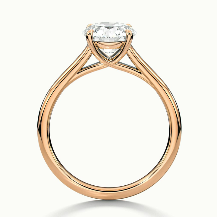 Zara 2 Carat Round Solitaire Moissanite Engagement Ring in 14k Rose Gold
