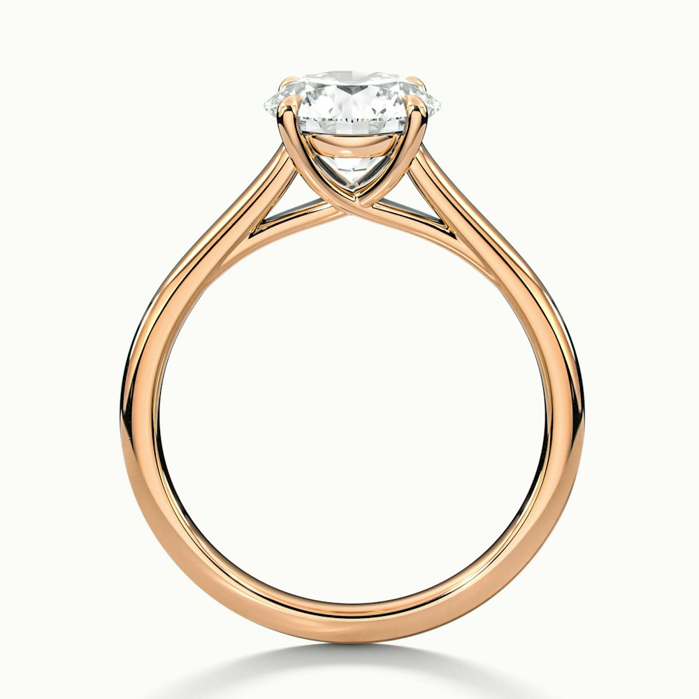 Elena 5 Carat Round Solitaire Lab Grown Diamond Ring in 18k Rose Gold