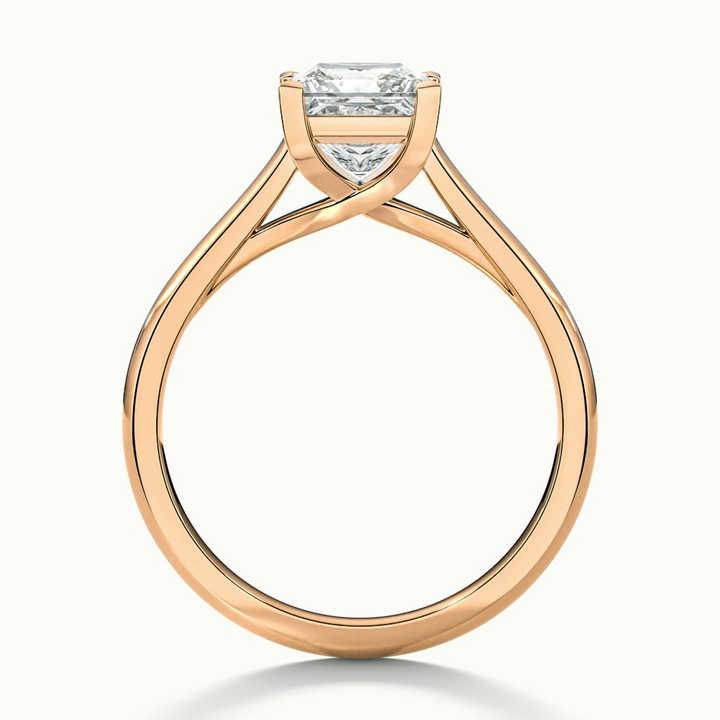 Amaya 5 Carat Princess Cut Solitaire Lab Grown Diamond Ring in 18k Rose Gold