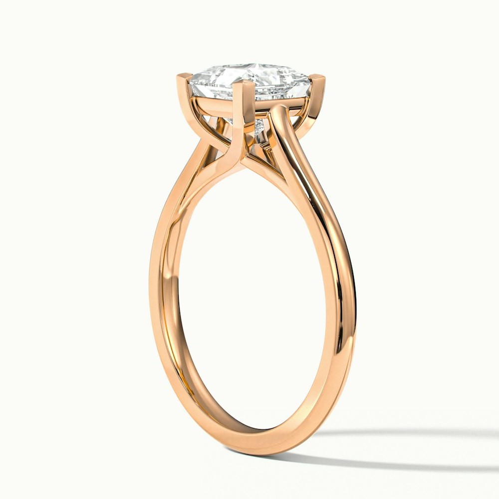 Amaya 1 Carat Princess Cut Solitaire Lab Grown Diamond Ring in 18k Rose Gold