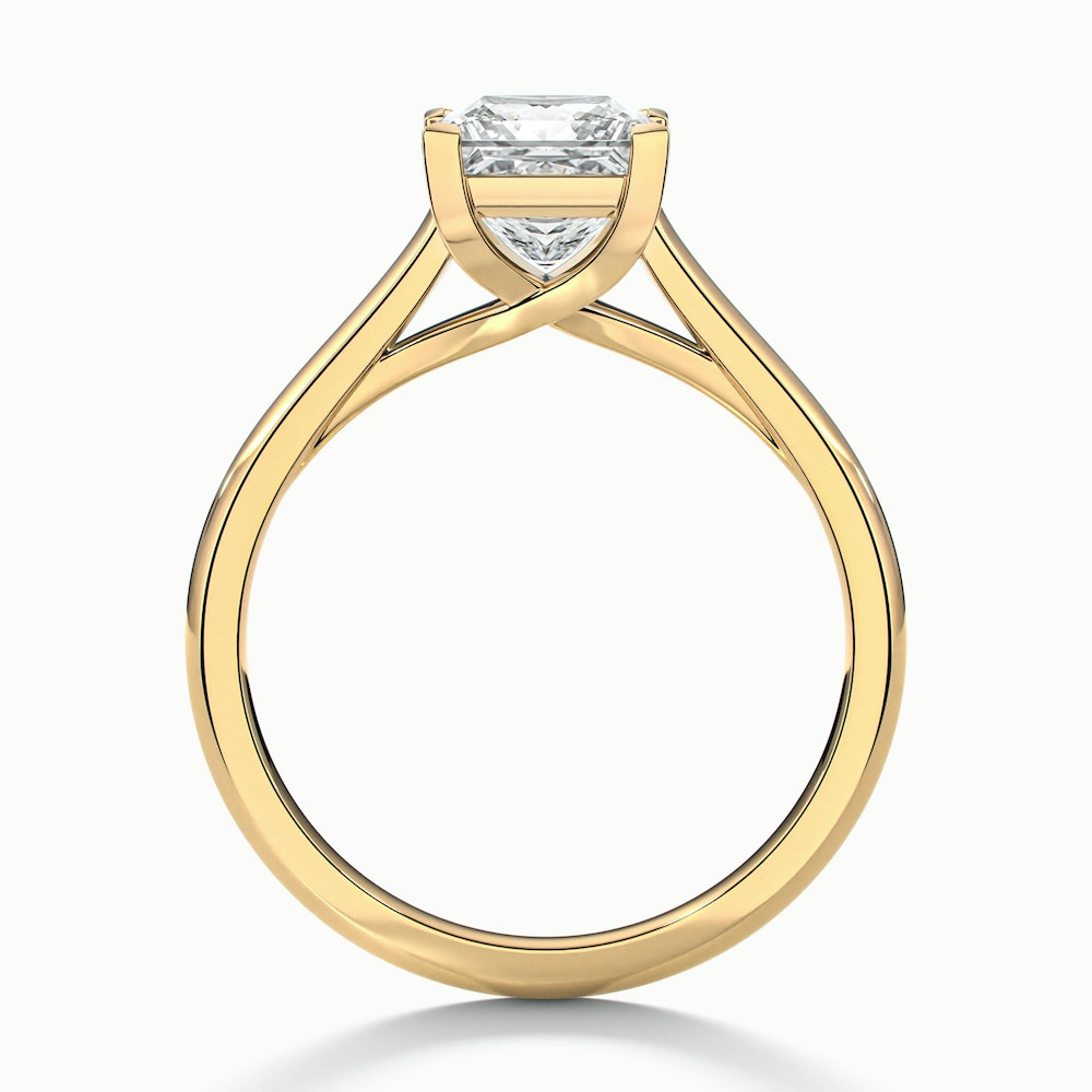Amaya 2 Carat Princess Cut Solitaire Lab Grown Diamond Ring in 10k Yellow Gold