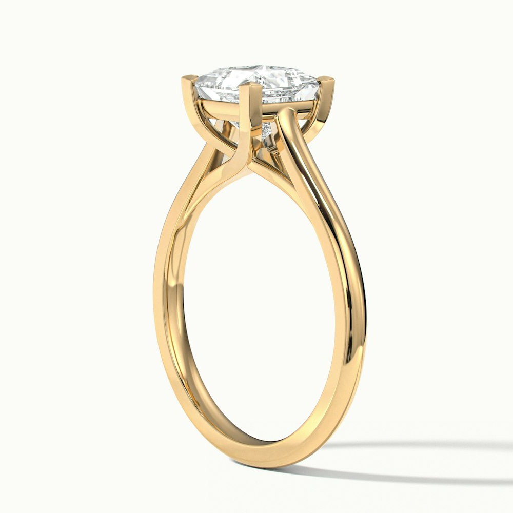 Kai 1.5 Carat Princess Cut Solitaire Moissanite Engagement Ring in 10k Yellow Gold