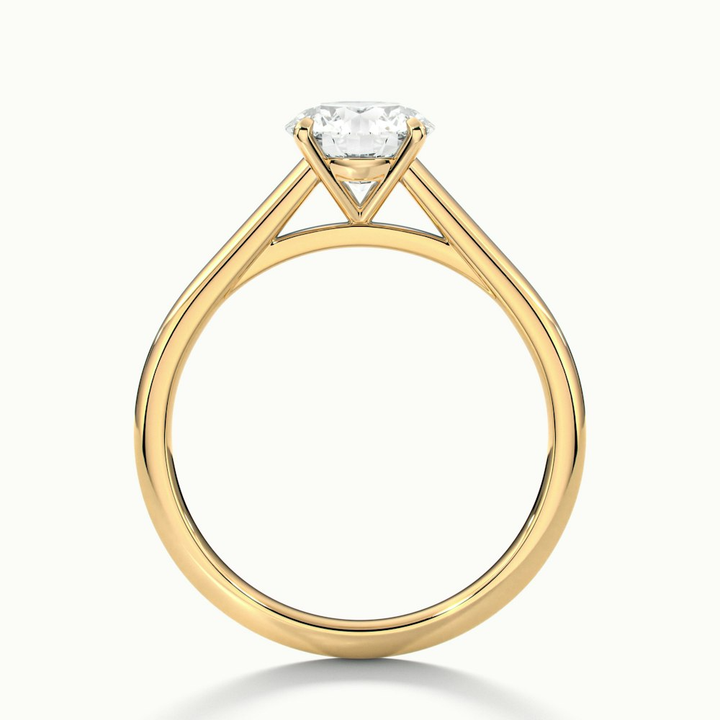 Anika 2.5 Carat Round Cut Solitaire Lab Grown Diamond Ring in 10k Yellow Gold