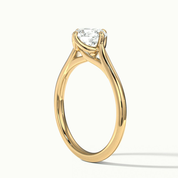 Asta 2 Carat Round Cut Solitaire Moissanite Diamond Ring in 14k Yellow Gold