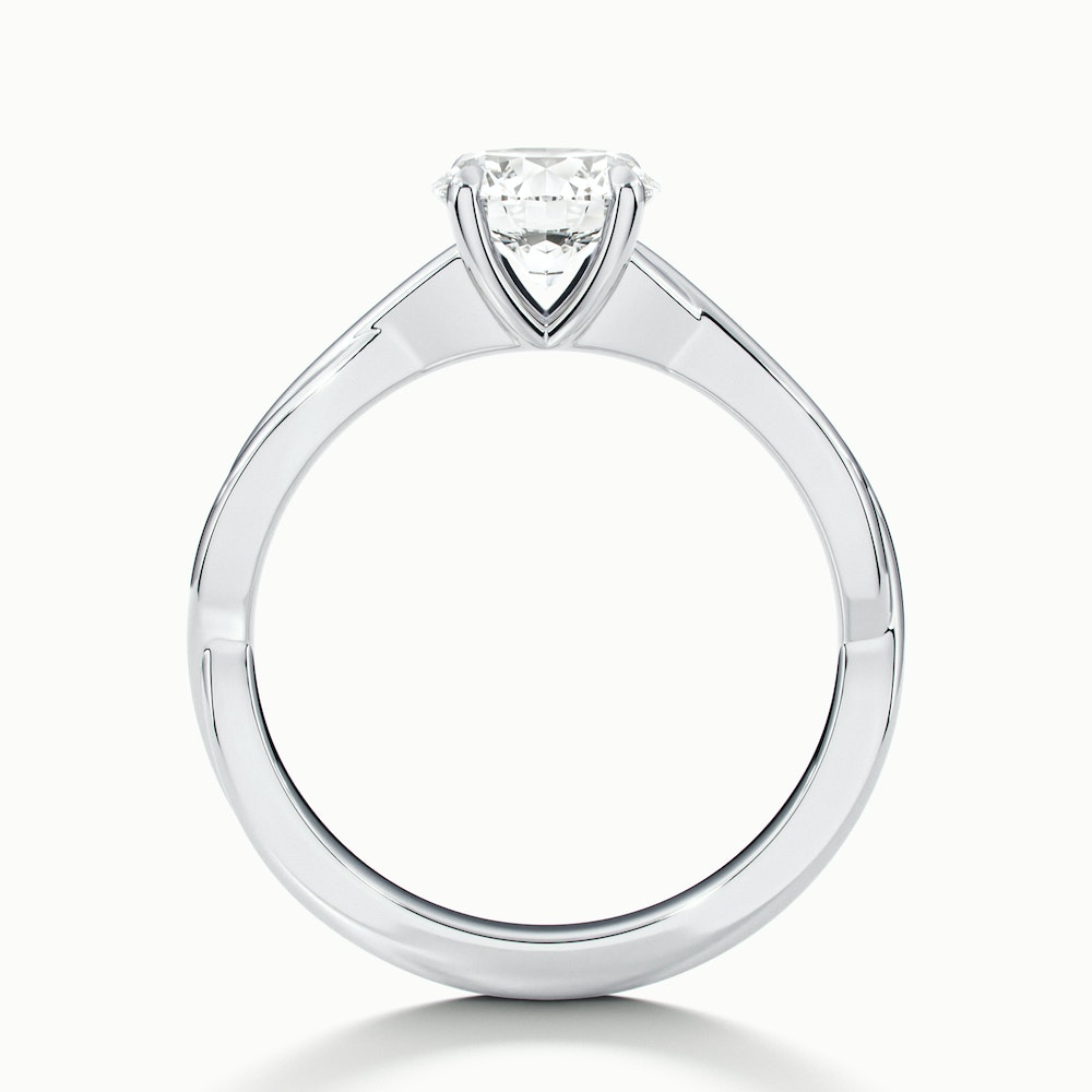 Zoya 5 Carat Round Solitaire Lab Grown Engagement Ring in 18k White Gold