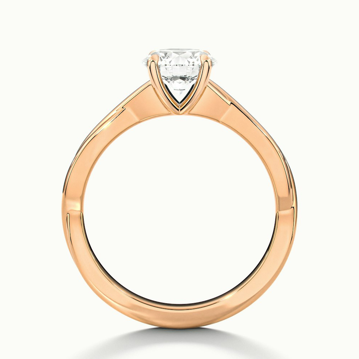 Zoya 5 Carat Round Solitaire Lab Grown Engagement Ring in 18k Rose Gold