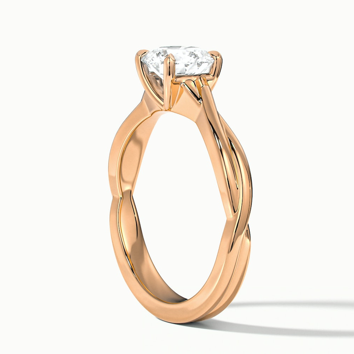 Zoya 1 Carat Round Solitaire Lab Grown Engagement Ring in 10k Rose Gold