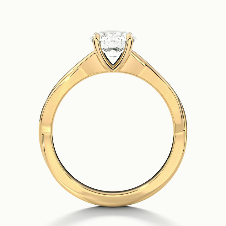 Zoya 1.5 Carat Round Solitaire Lab Grown Engagement Ring in 10k Yellow Gold