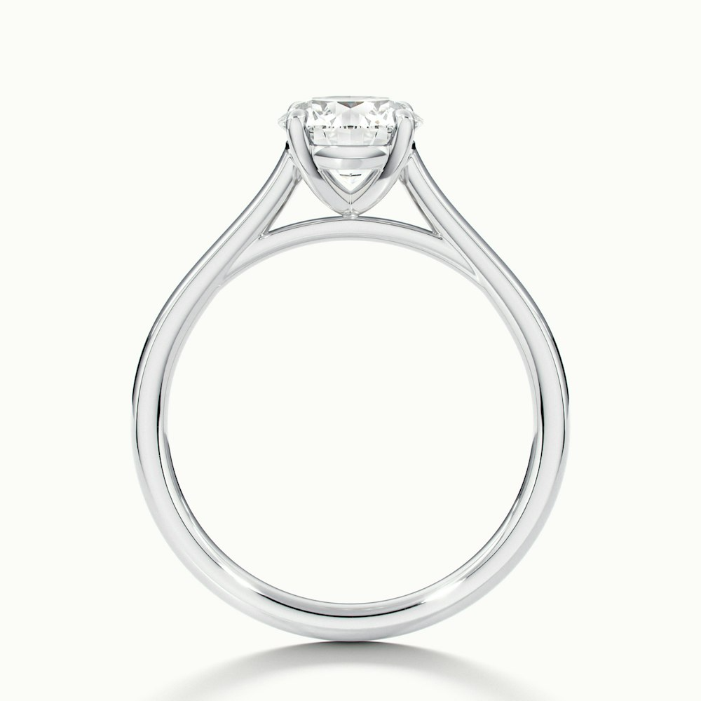 Anaya 1 Carat Round Cut Solitaire Moissanite Diamond Ring in 10k White Gold