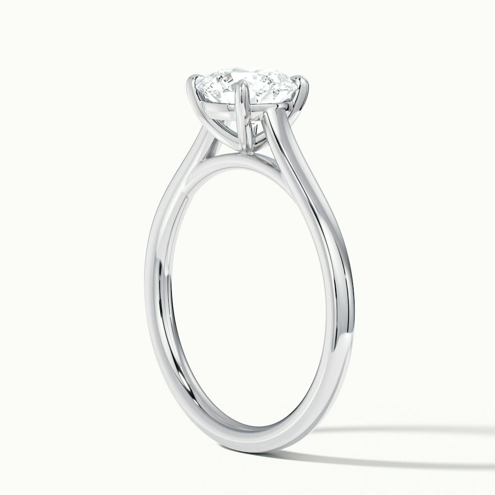 Anaya 1 Carat Round Cut Solitaire Moissanite Diamond Ring in Platinum