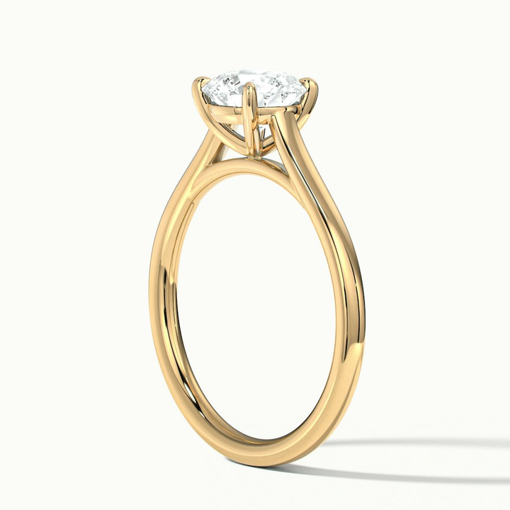Anaya 1.5 Carat Round Cut Solitaire Moissanite Diamond Ring in 10k Yellow Gold