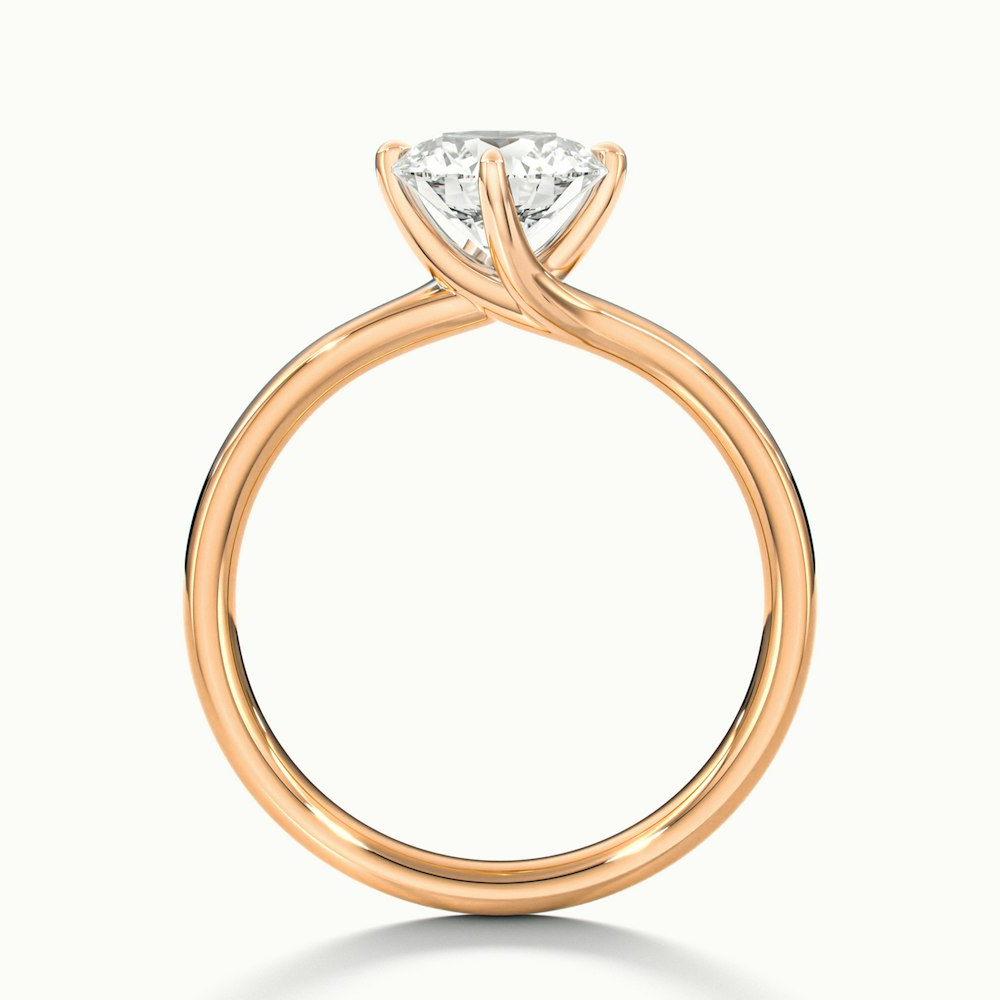 Alia 5 Carat Round Solitaire Lab Grown Engagement Ring in 18k Rose Gold