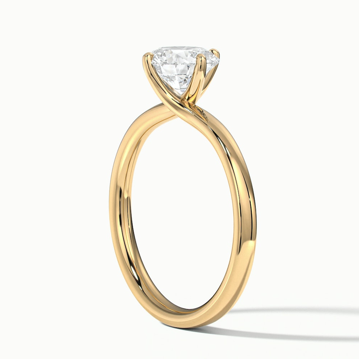 Alia 2 Carat Round Solitaire Lab Grown Engagement Ring in 10k Yellow Gold