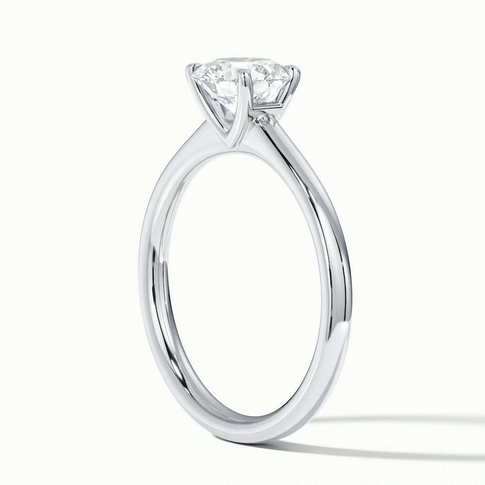 Ada 3 Carat Round Solitaire Lab Grown Engagement Ring in 10k White Gold