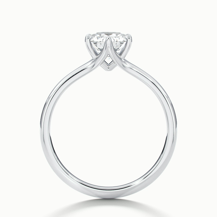 Gina 3 Carat Round Solitaire Lab Grown Engagement Ring in 10k White Gold