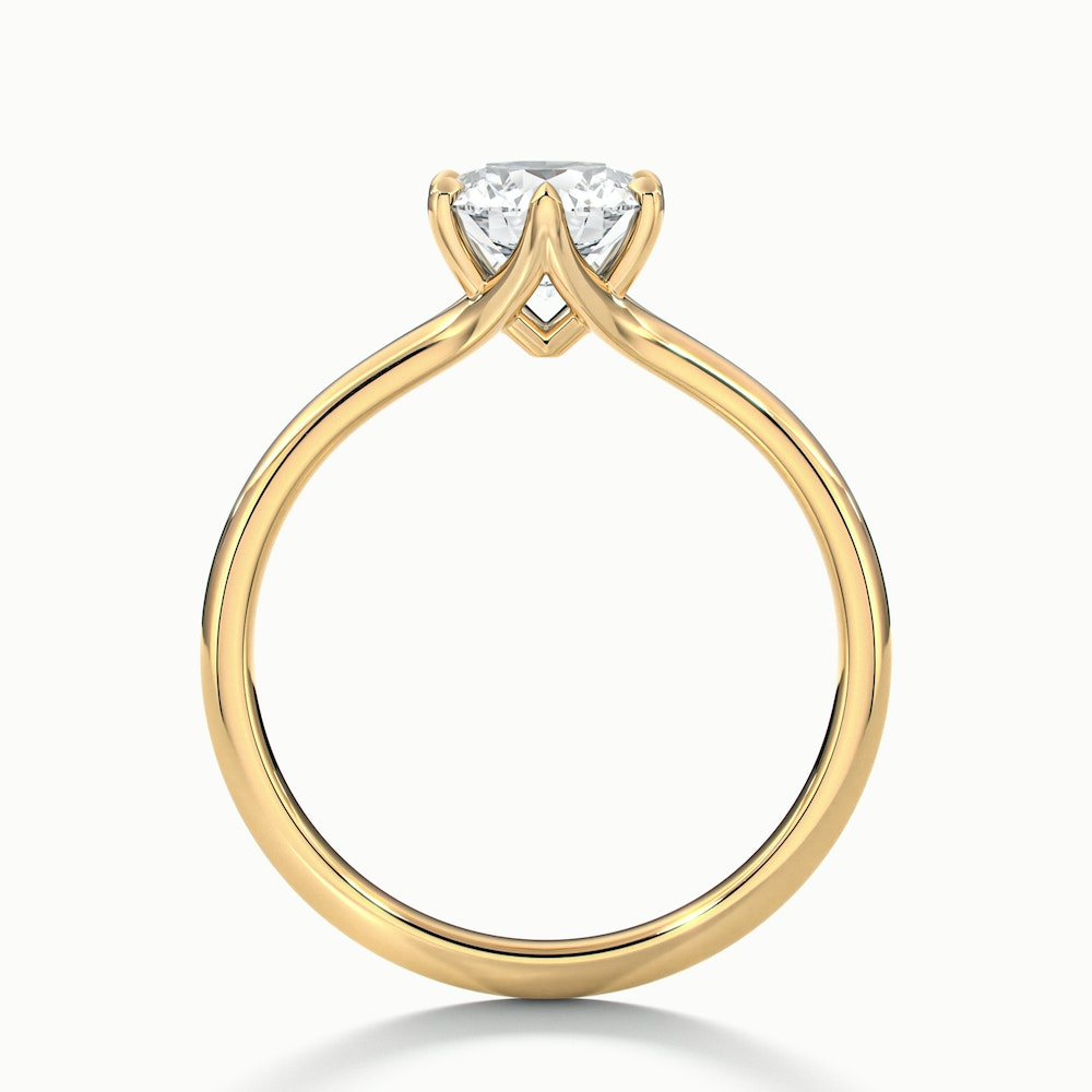 Gina 1.5 Carat Round Solitaire Lab Grown Engagement Ring in 10k Yellow Gold