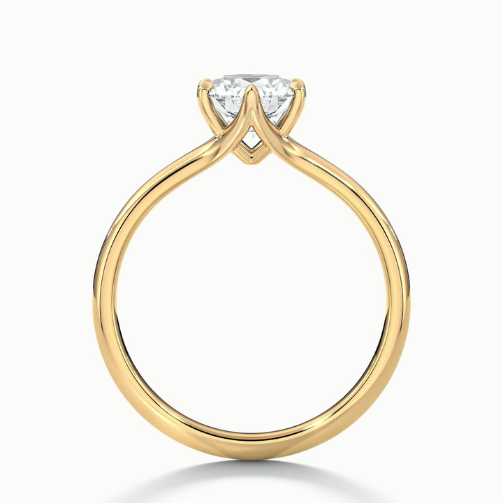 Gina 1.5 Carat Round Solitaire Lab Grown Engagement Ring in 10k Yellow Gold