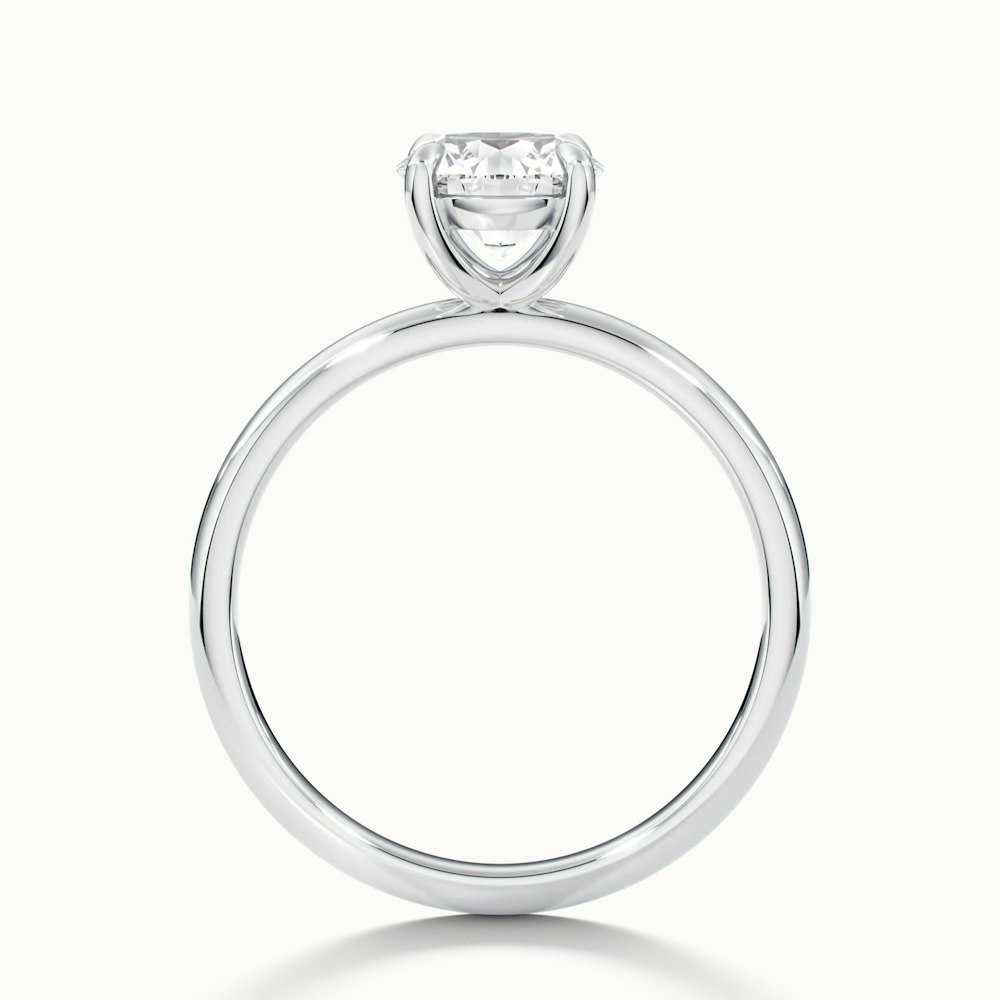 Grace 2 Carat Round Cut Solitaire Lab Grown Engagement Ring in 10k White Gold