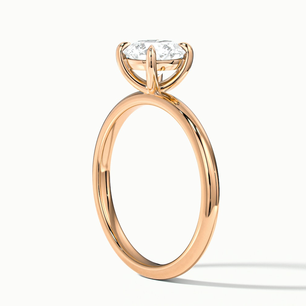 Grace 5 Carat Round Cut Solitaire Lab Grown Engagement Ring in 18k Rose Gold