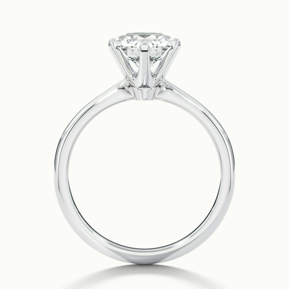 Emma 1 Carat Round Solitaire Lab Grown Engagement Ring in 10k White Gold