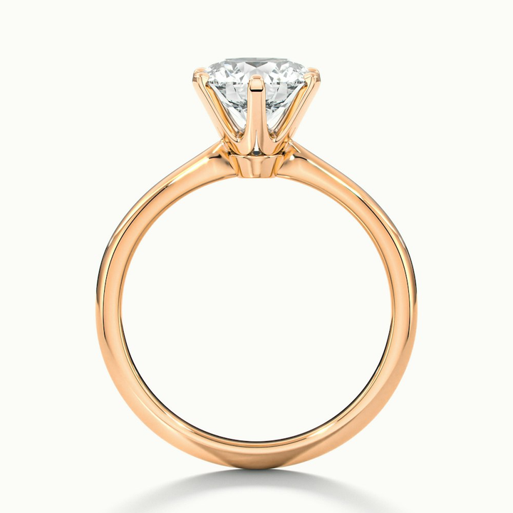 Emma 5 Carat Round Solitaire Lab Grown Engagement Ring in 18k Rose Gold