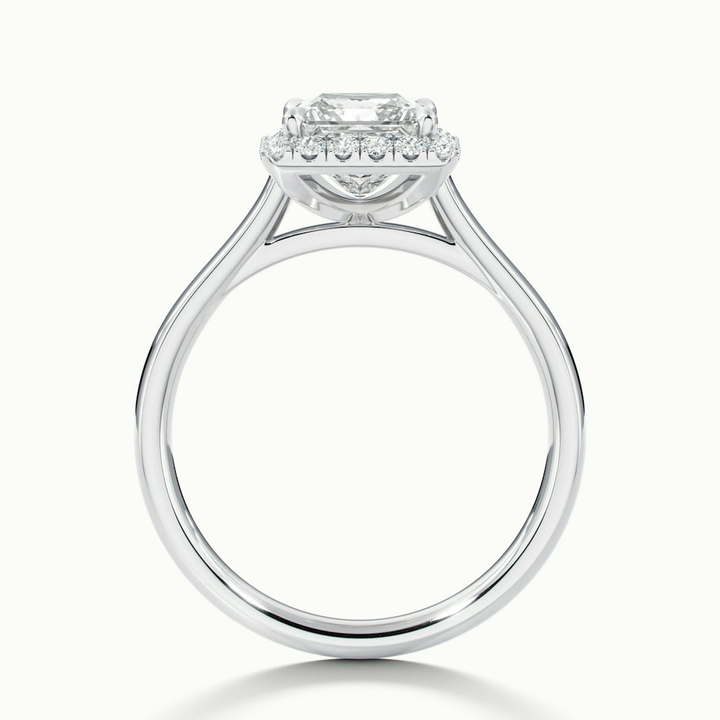 Ember 4 Carat Princess Cut Halo Lab Grown Diamond Ring in 10k White Gold