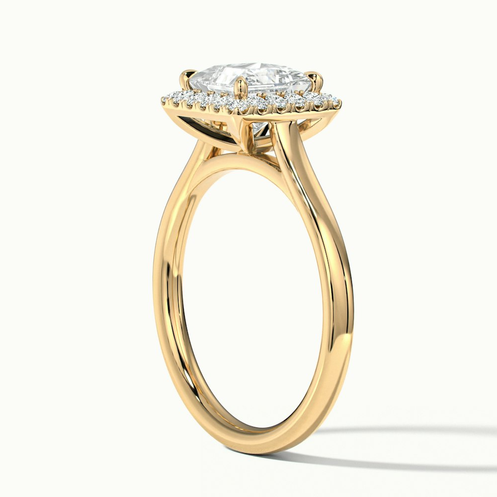 Ember 1.5 Carat Princess Cut Halo Lab Grown Diamond Ring in 10k Yellow Gold