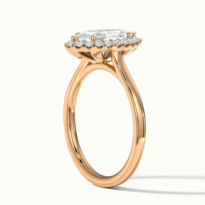 Anaya 1 Carat Marquise Halo Lab Grown Diamond Ring in 10k Rose Gold