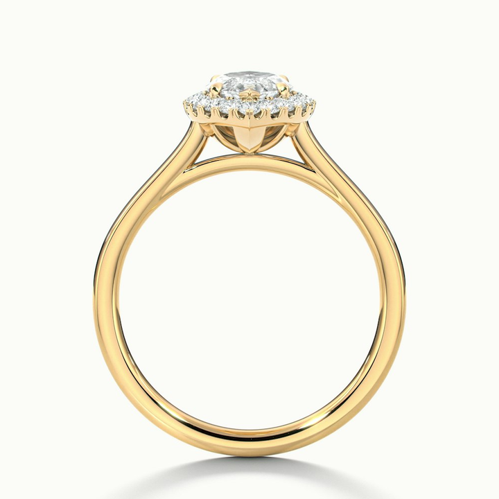 Anaya 3 Carat Marquise Halo Lab Grown Diamond Ring in 10k Yellow Gold